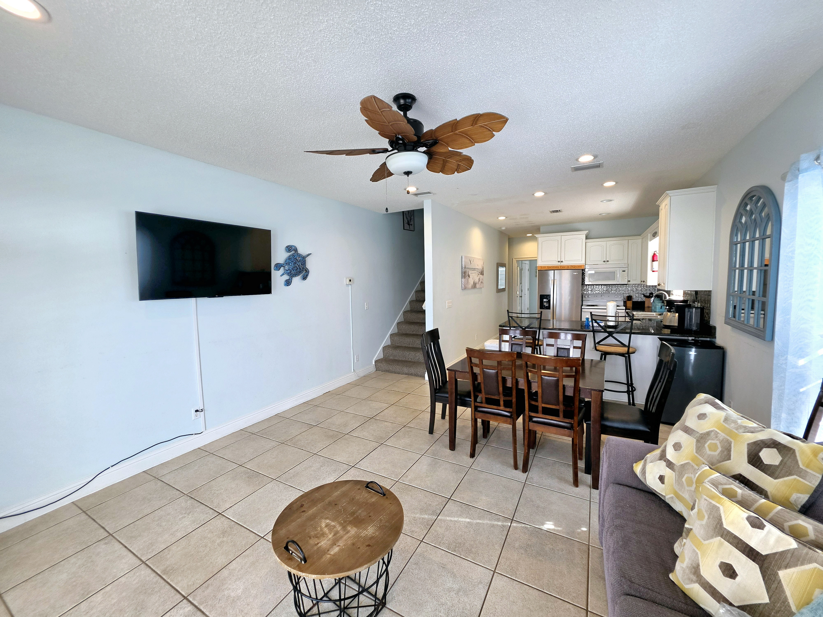 Dining area open to the kitchen