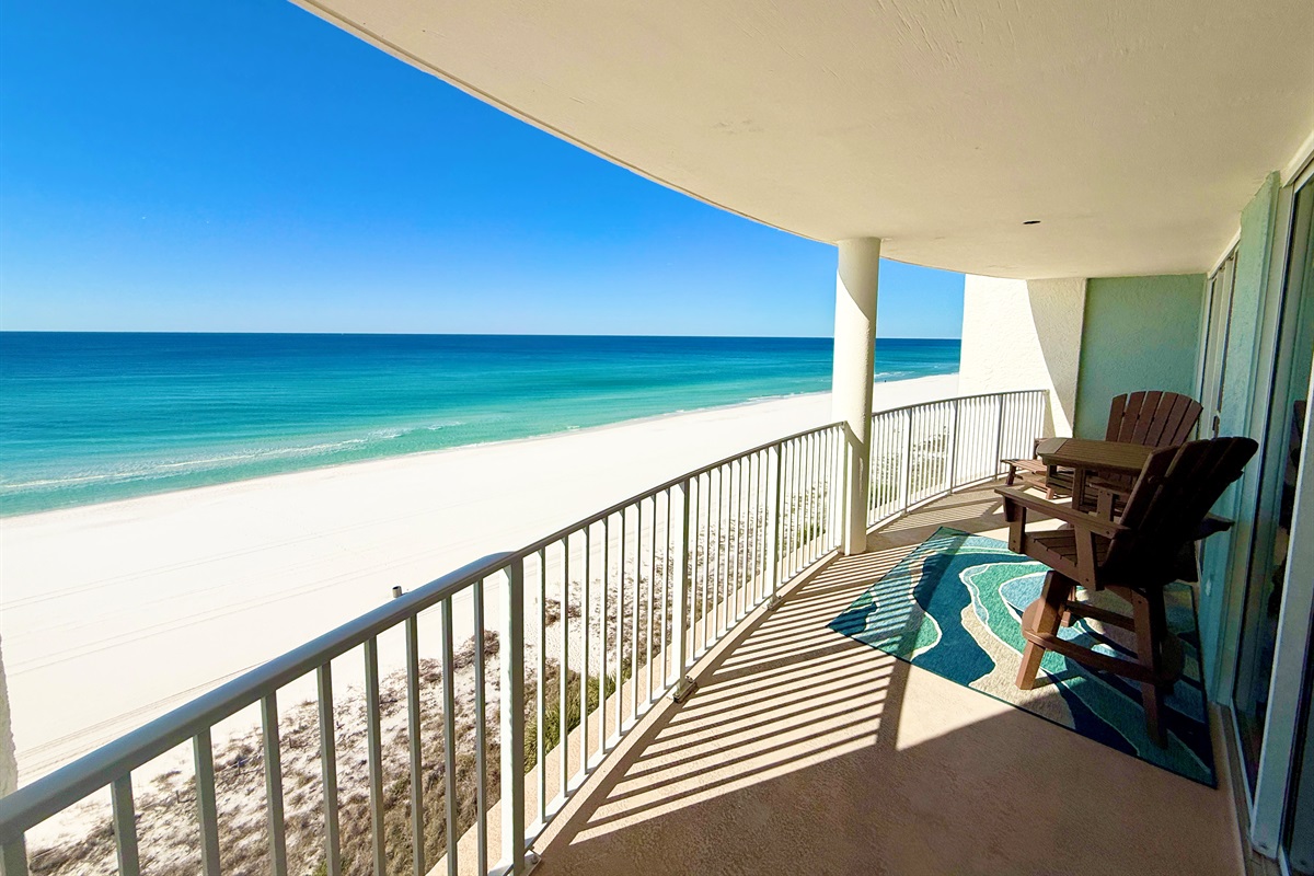 New, sturdy and durable Polywood bar height table and swivel chair set.