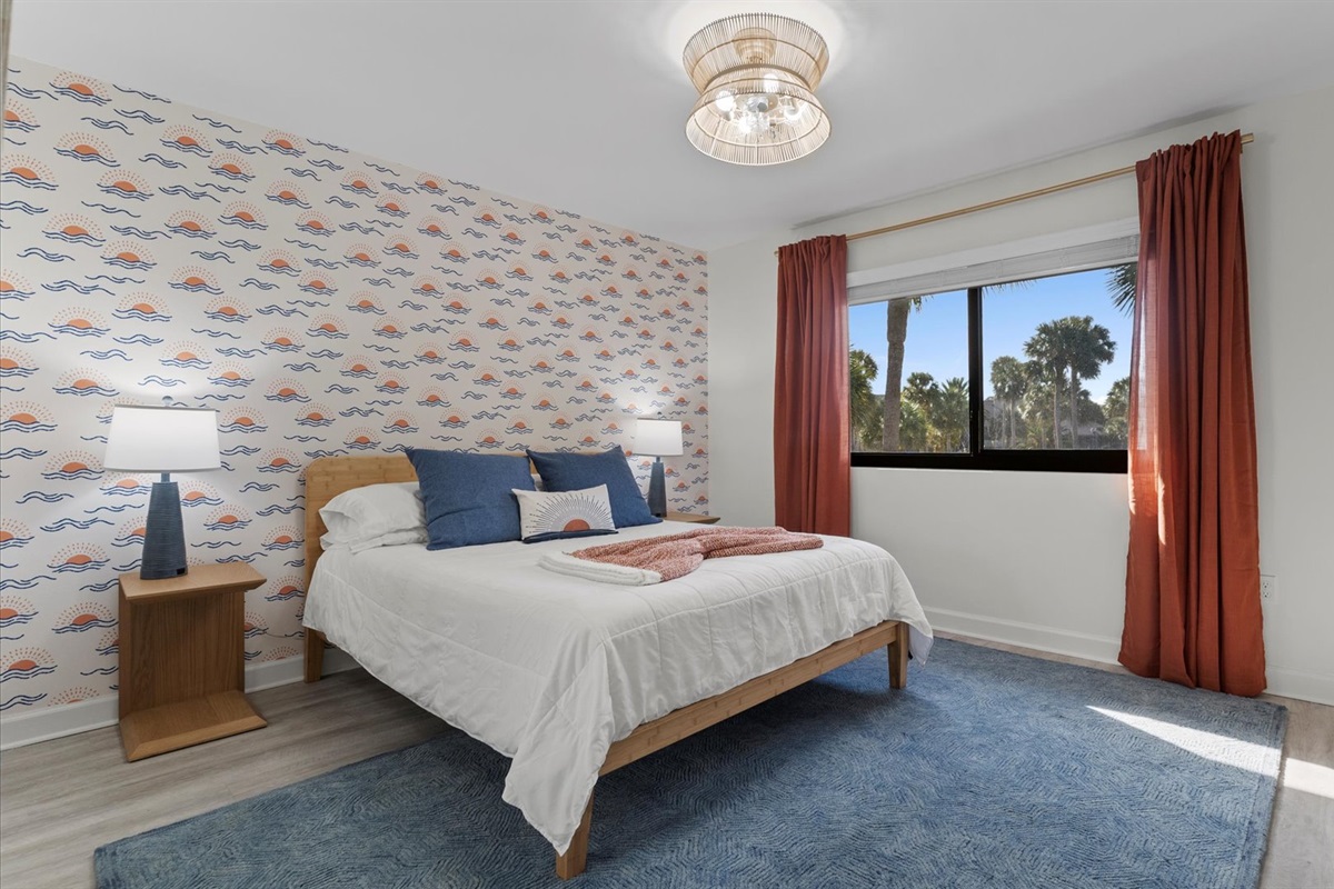 Wake up to swaying palms