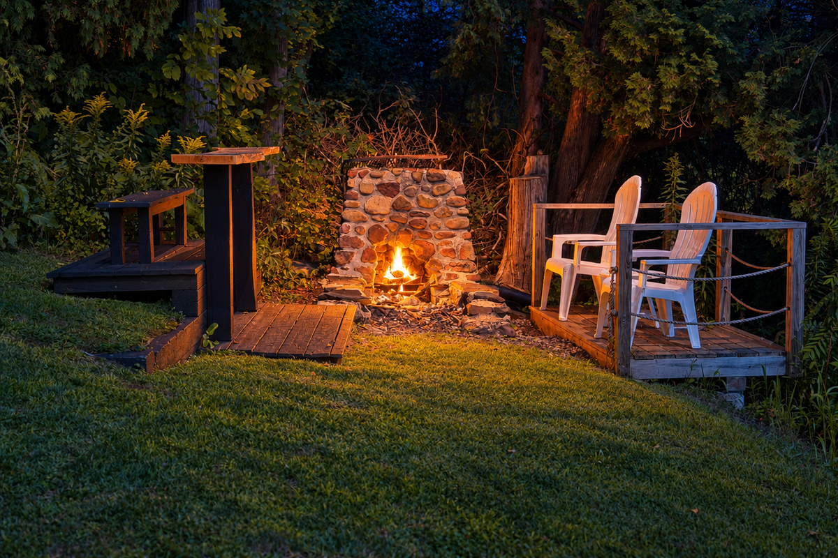 Goodyear Lodge firepit.