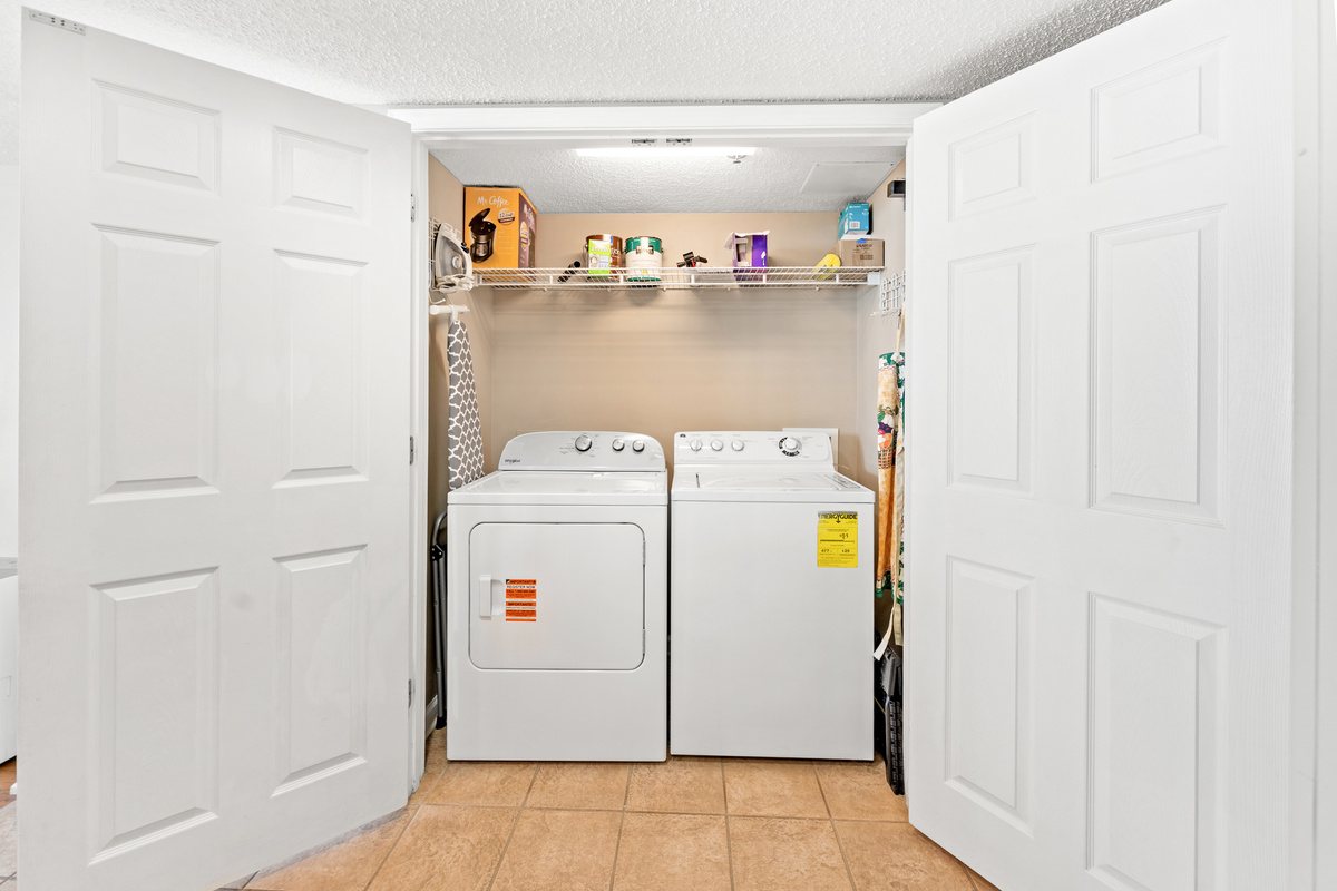 Full sized washer and dryer for your use