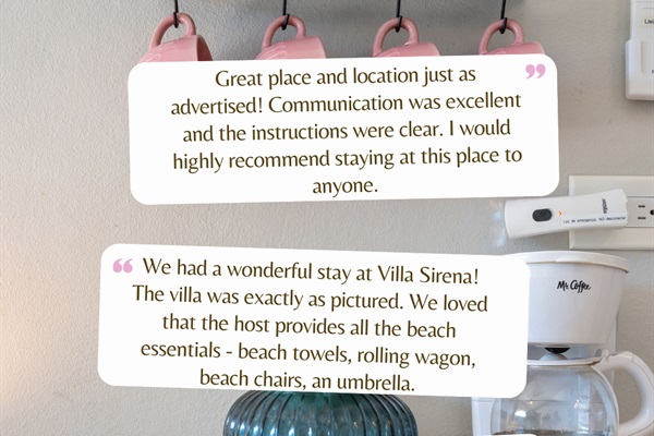 What guests are saying about Villa Sirena!