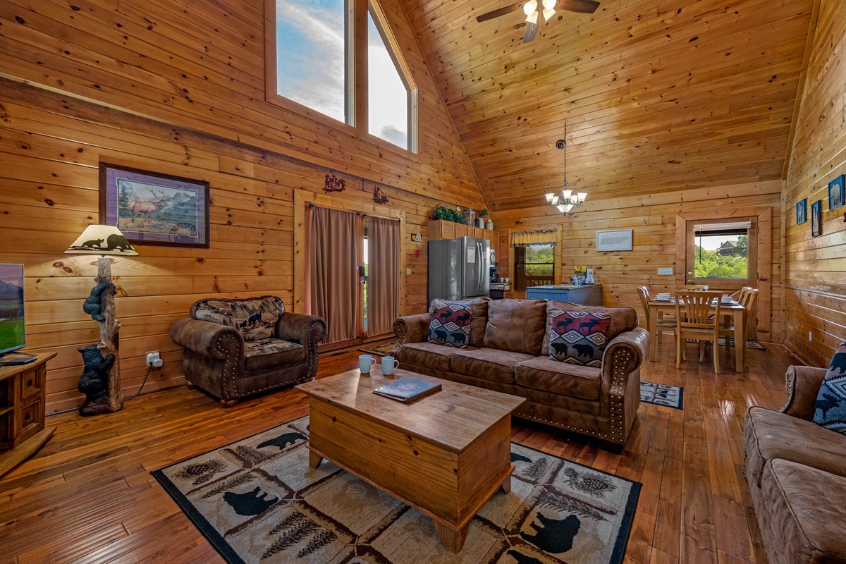 Curl up with a book or enjoy movie night in this inviting space