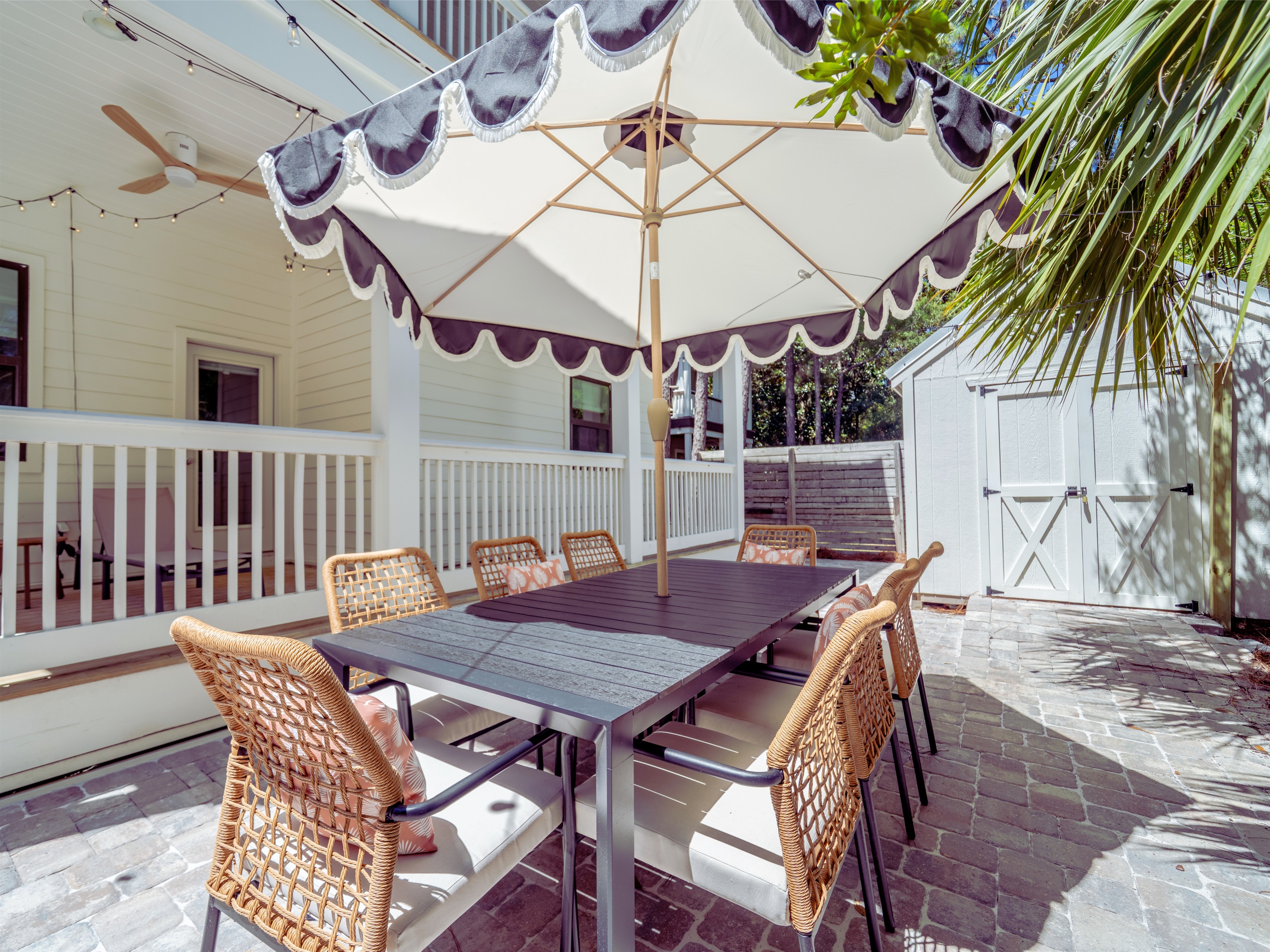 Outdoor dining table for 8