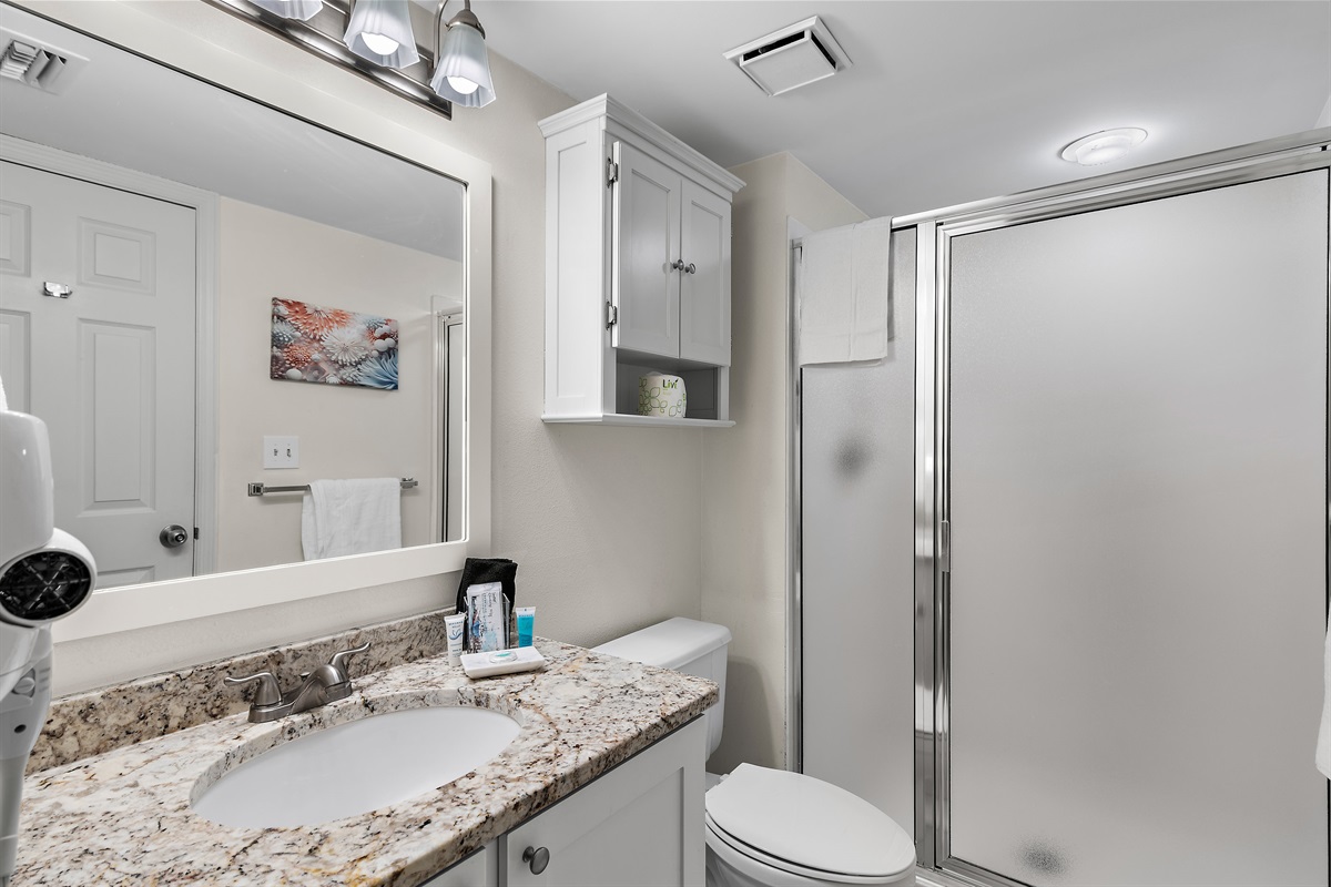 Second bathroom with shower