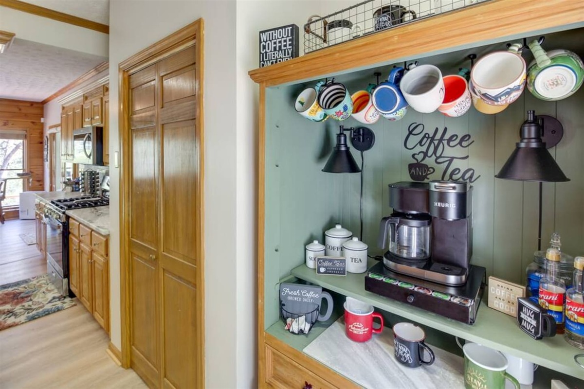 Coffee Bar fully stocked