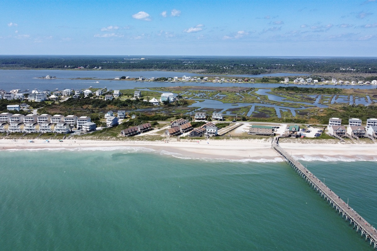 Right in between the ocean and the sound!