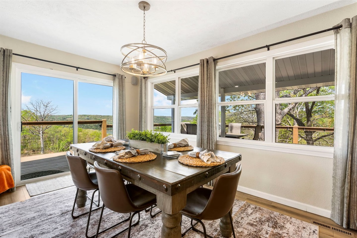 Dine with Ozark views - the best seat in the house.
