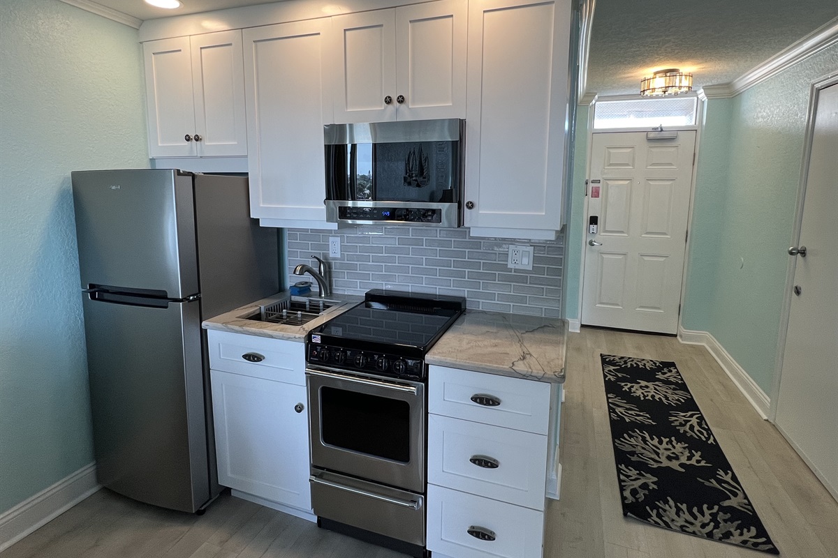 Remodeled kitchen with mini oven
