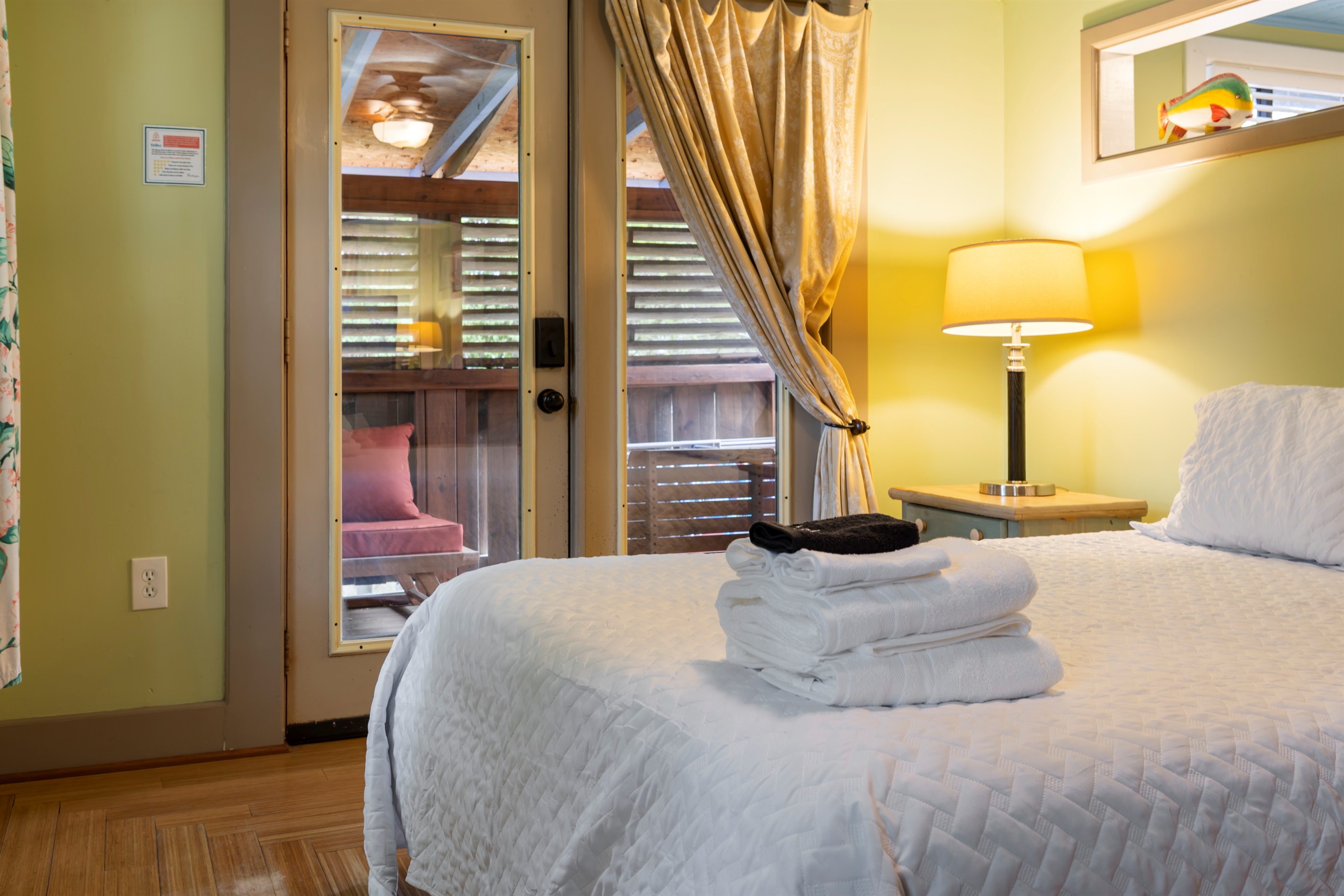 Bed and bath linens provided