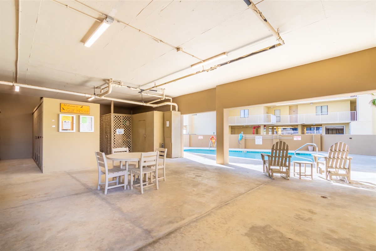 Shaded area by the Pool