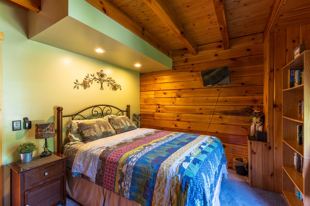 There is also a wall hanging smart tv for your use.