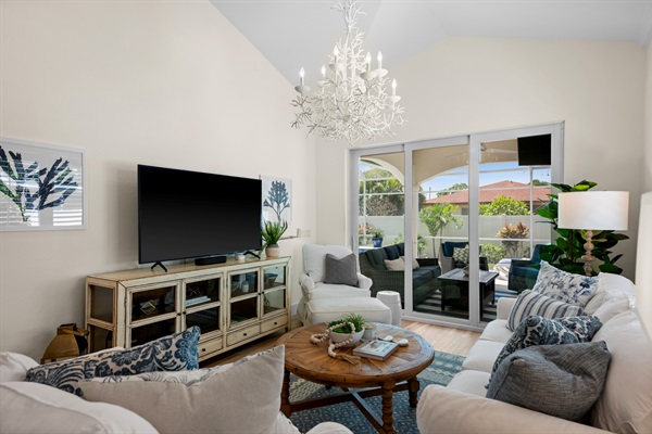 Living area with smart TV