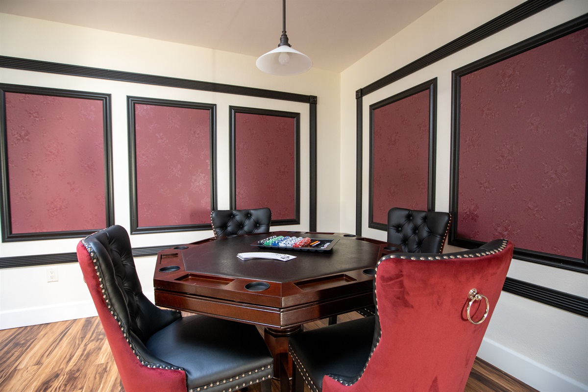 Special convertible Poker table in the dining room