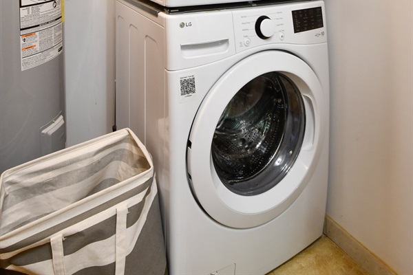 Feel free to do some laundry in our top of the line washer & dryer before heading home - especially if you accidentally tipped over in the kayak (we won’t tell)!