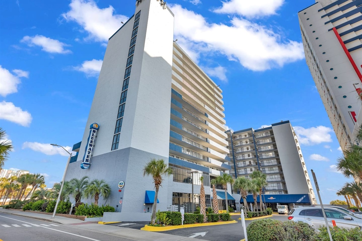 View of the resort entrance where you will enter.