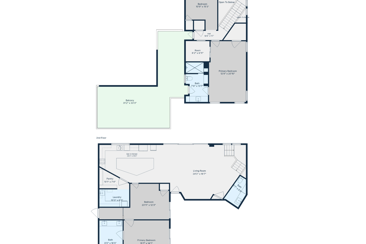 Floorplan of our home and second floor balcony