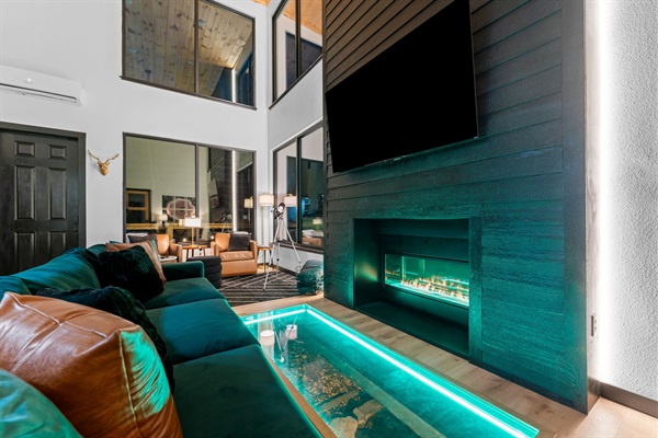 Cozy up inside while still feeling completely immersed in nature