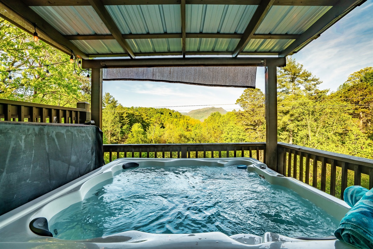 End the day in the hot tub
