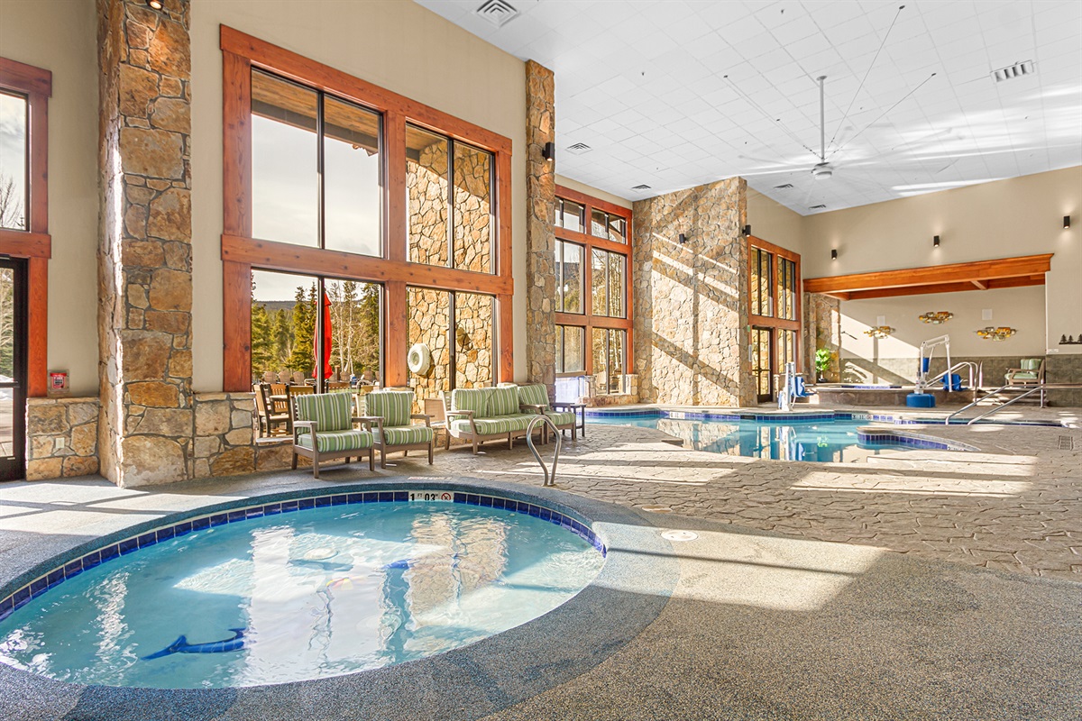 Indoor heated pool area