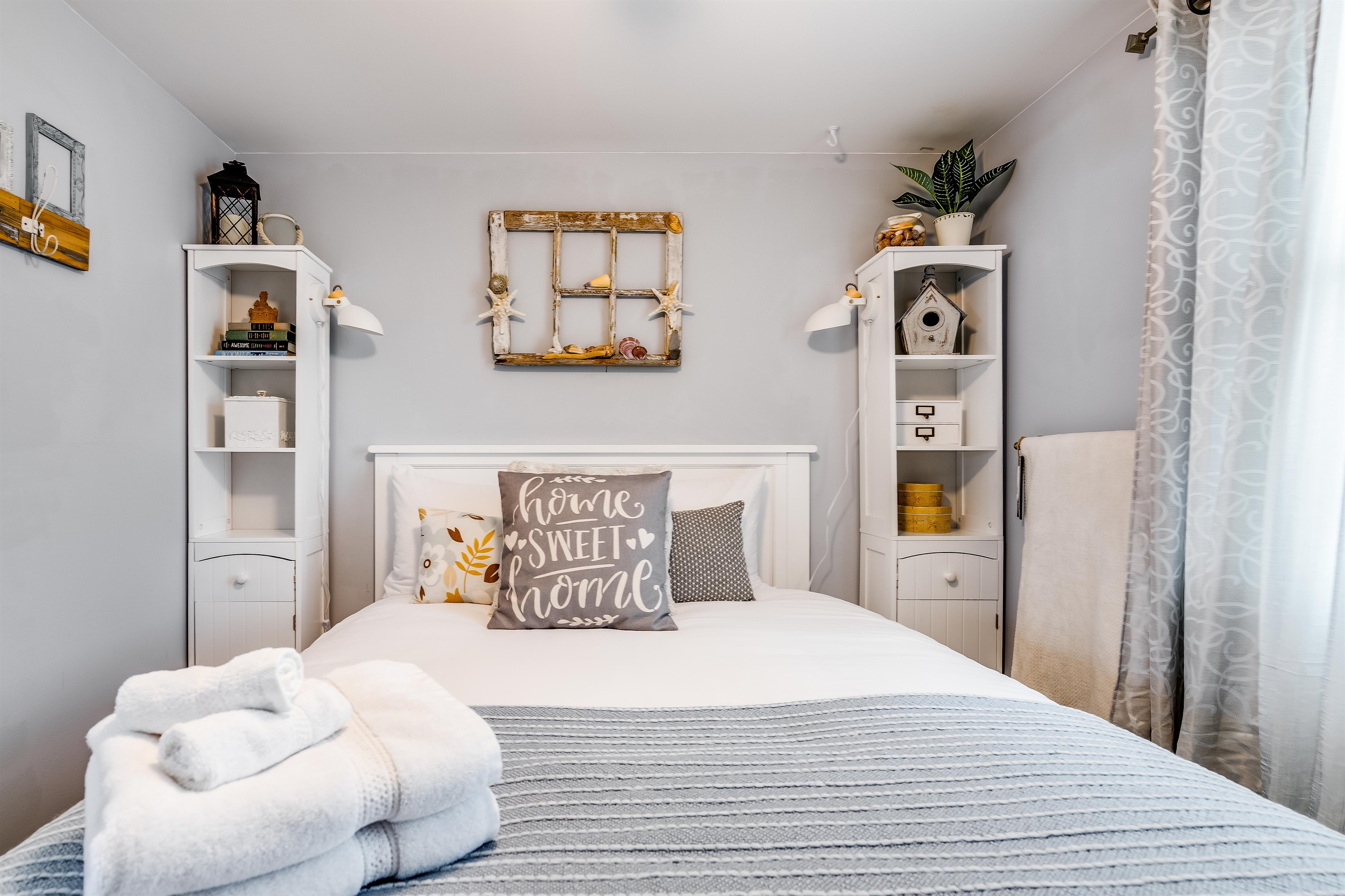 A double bed bedroom, perfect for tranquility.