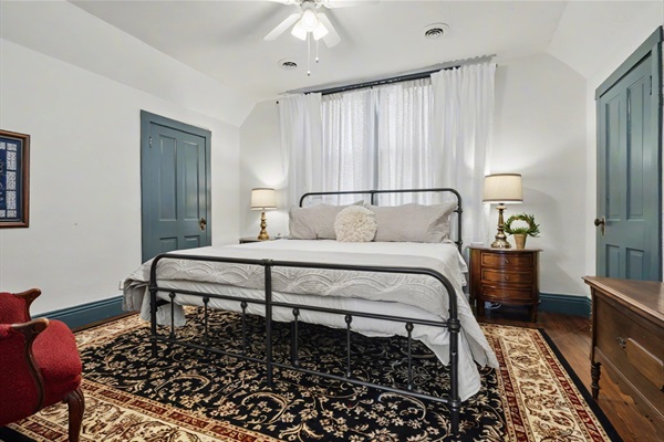 West Primary bedroom with extra blankets in cedar chest