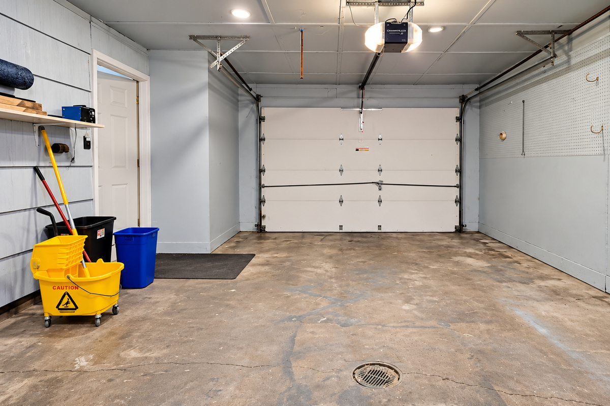 Private garage parking, plus space for two additional vehicles in the driveway.