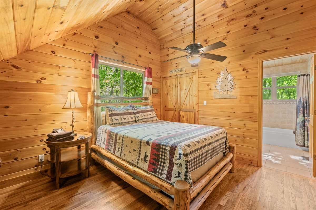 Upstaris Queen Log Bedroom