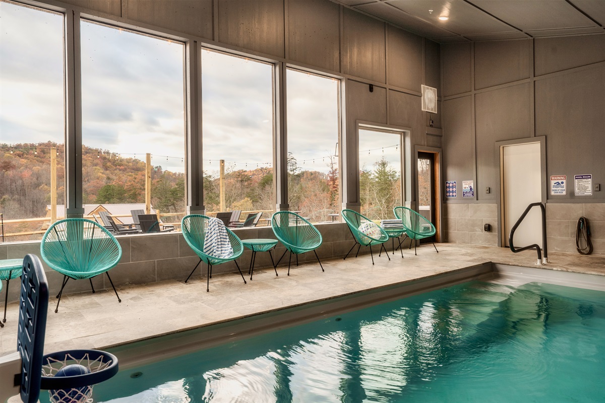 Indoor Heated Pool with Views