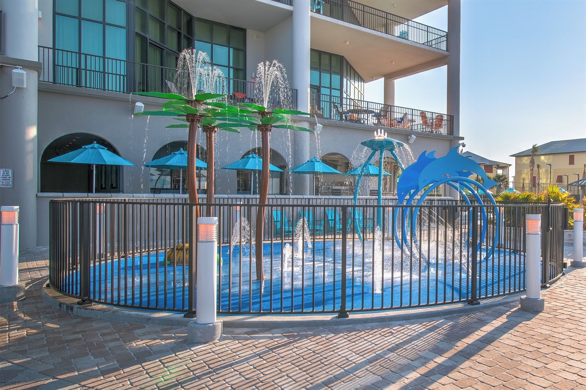 Splash pad for the kids