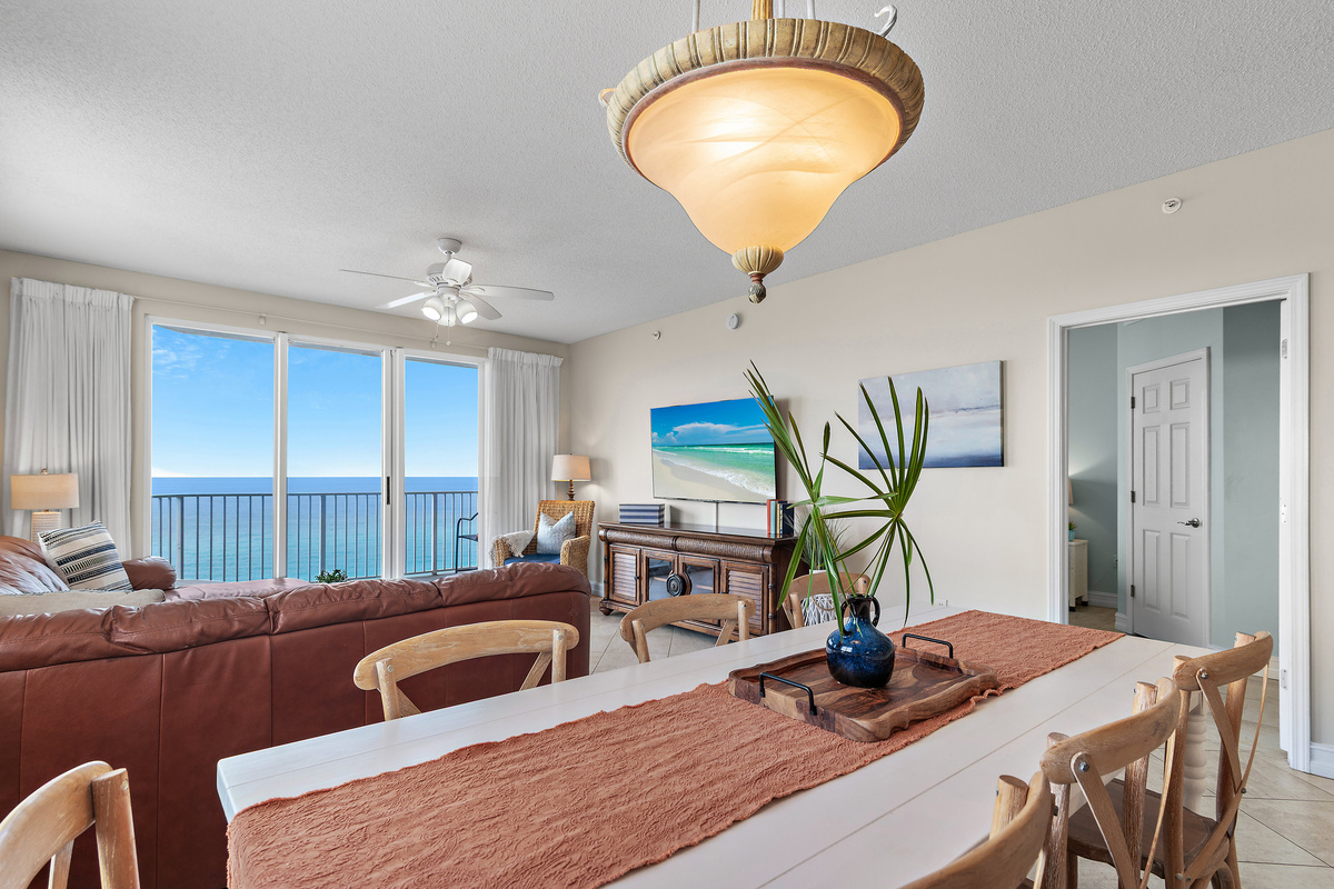 Gulf View Dining from the Dining Table and the Kitchen!