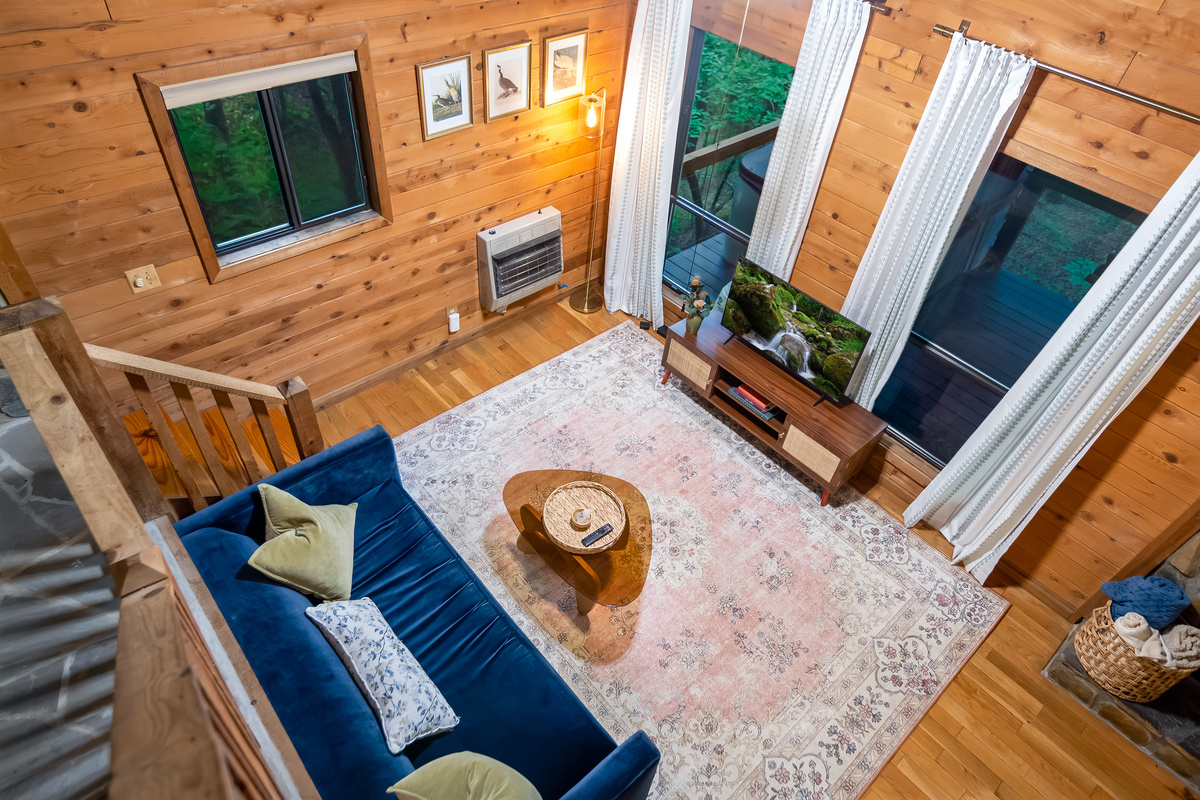 POV from the loft area/master suite