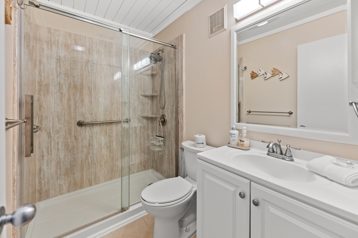 3rd Bathroom - Updated w/ Walk-in Glass Shower