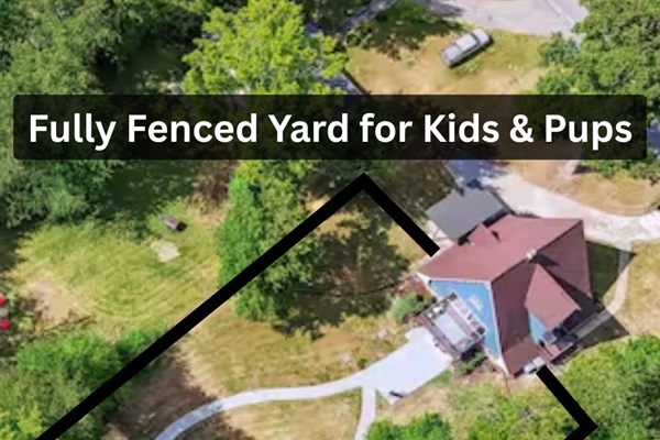 The backyard is fully-fenced in so everyone can enjoy the backyard comfortably