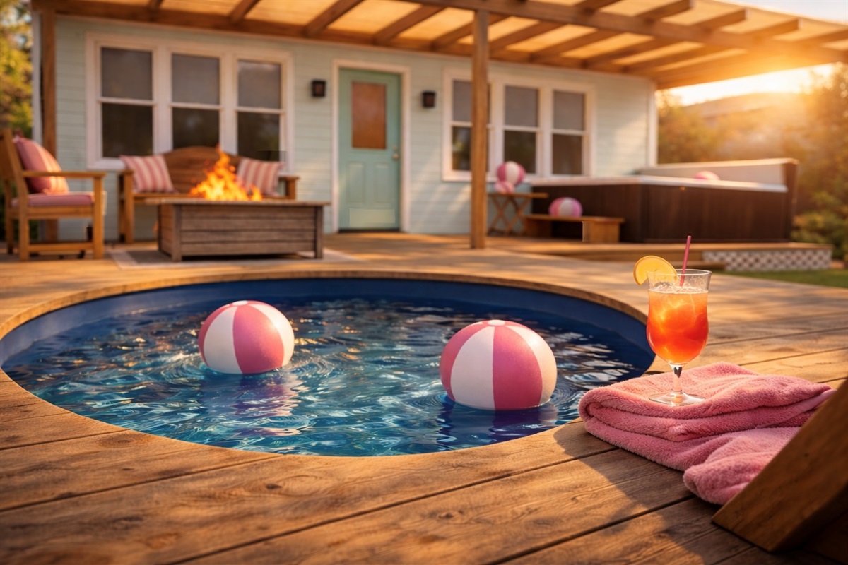 New Soaking Pool! Relax outdoors — the perfect place to unwind together.