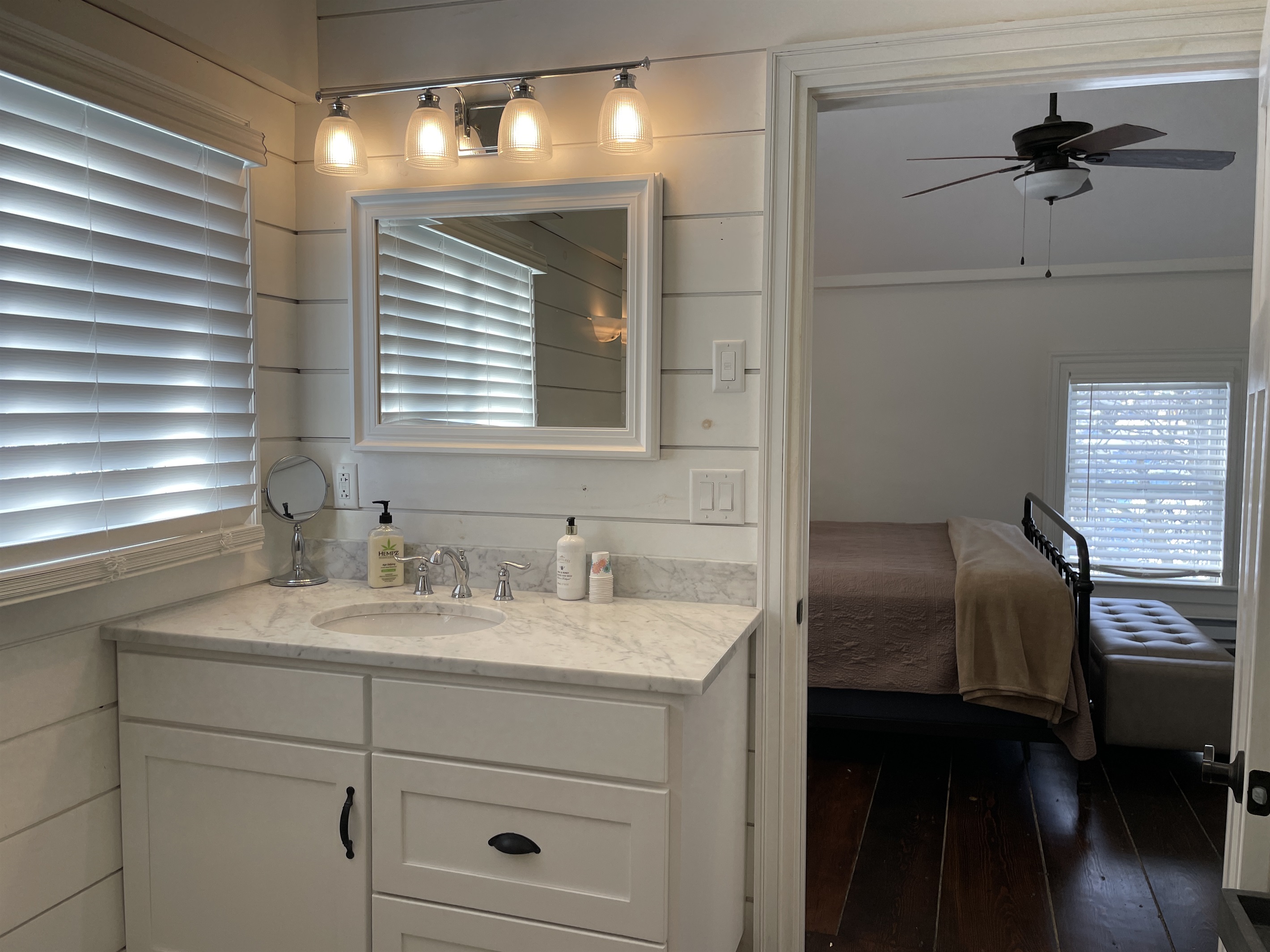 Vanity in king bedroom en suite bath