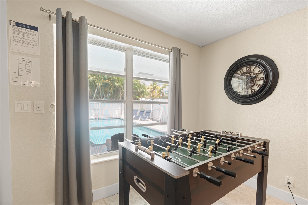 We have 2 Foosball Tables!  
