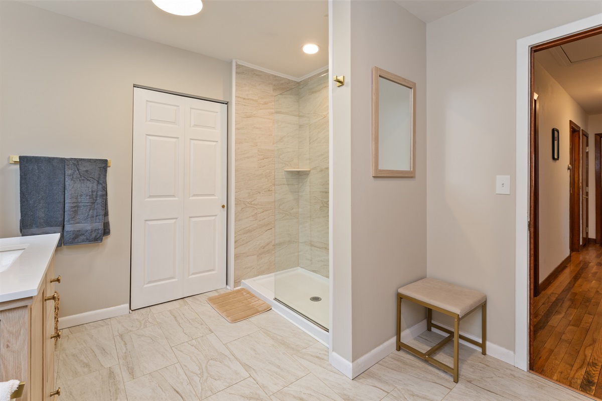 Full bathroom with walk in shower