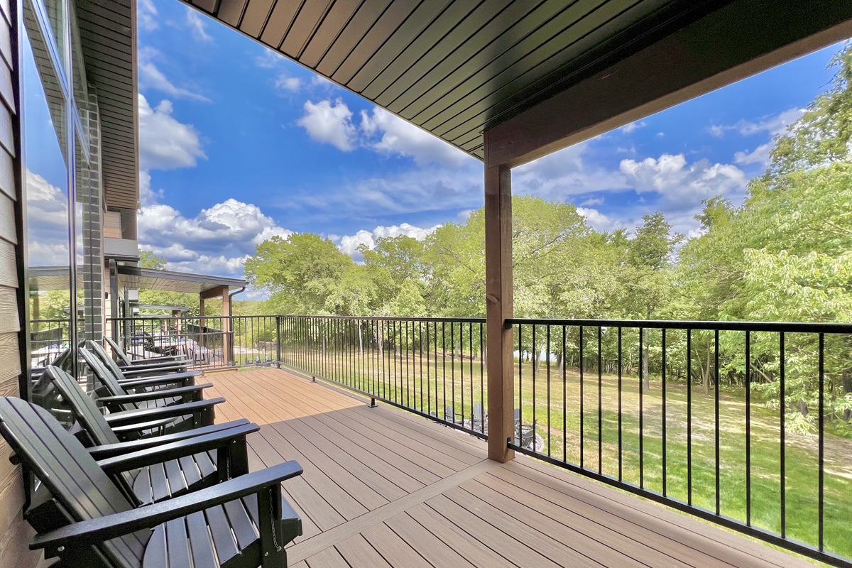 Upper deck with plenty of seating! Don't forget your favorite book!