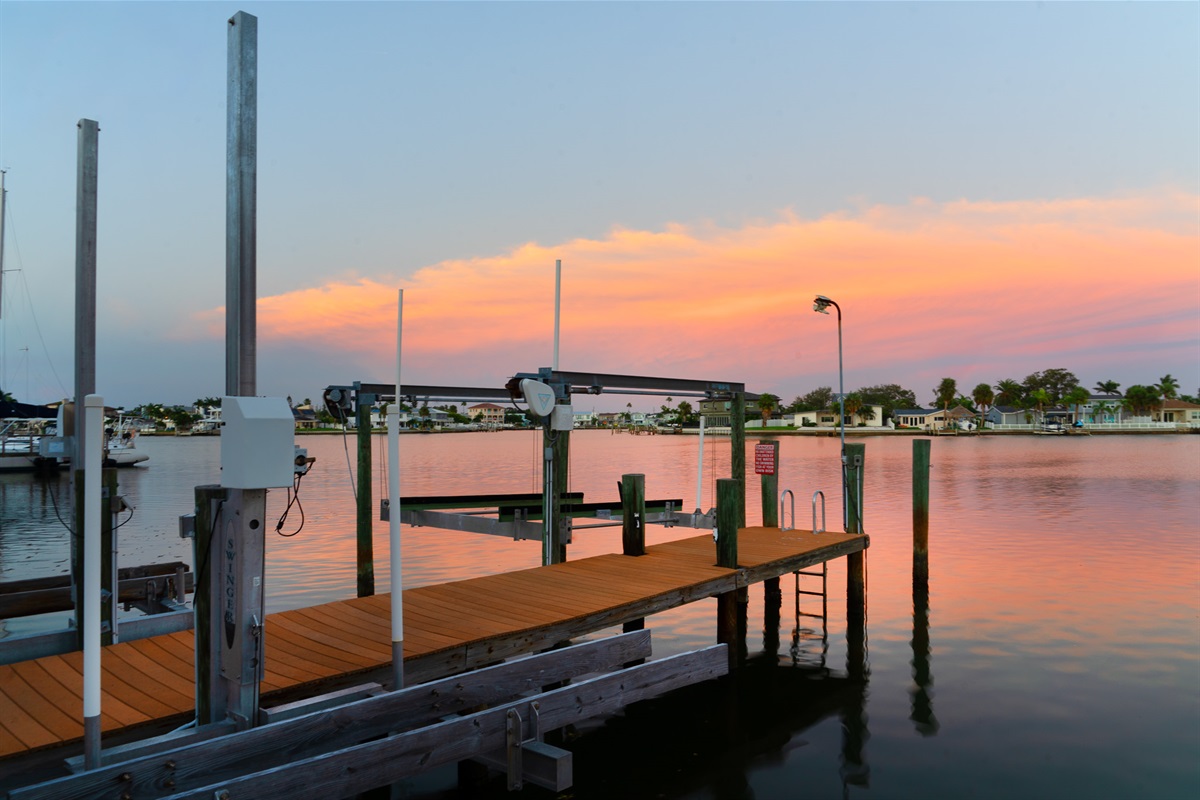 sunset drinks at the waterfront