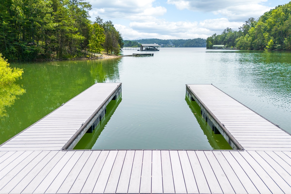 Large dock ready for family fun!