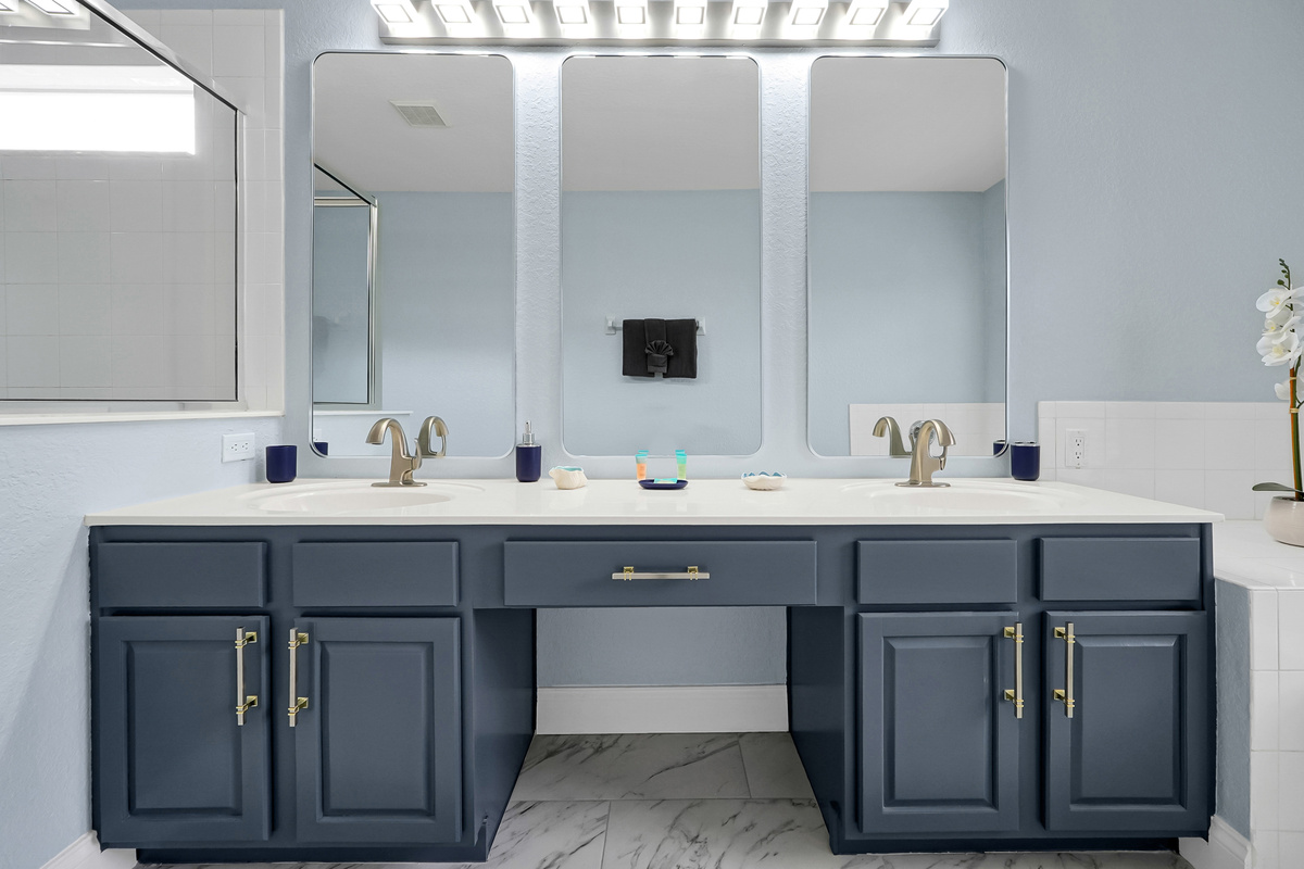 Primary bath double vanity