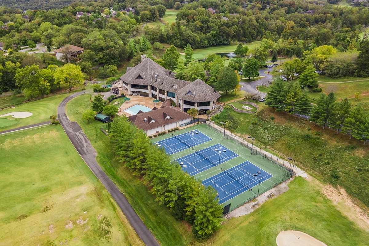 Pickleball courts at the clubhouse