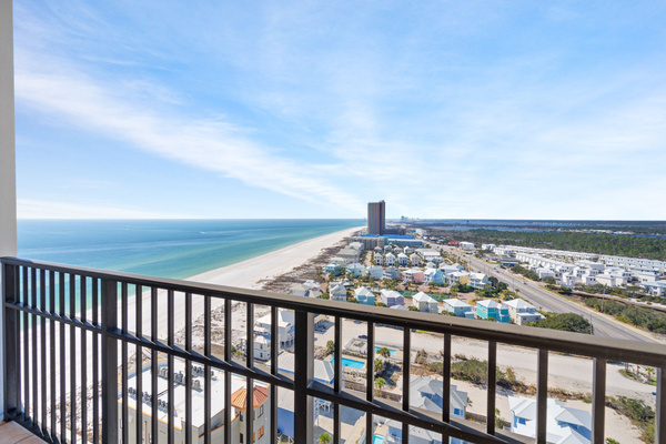 Master bedroom Juilette balcony view.