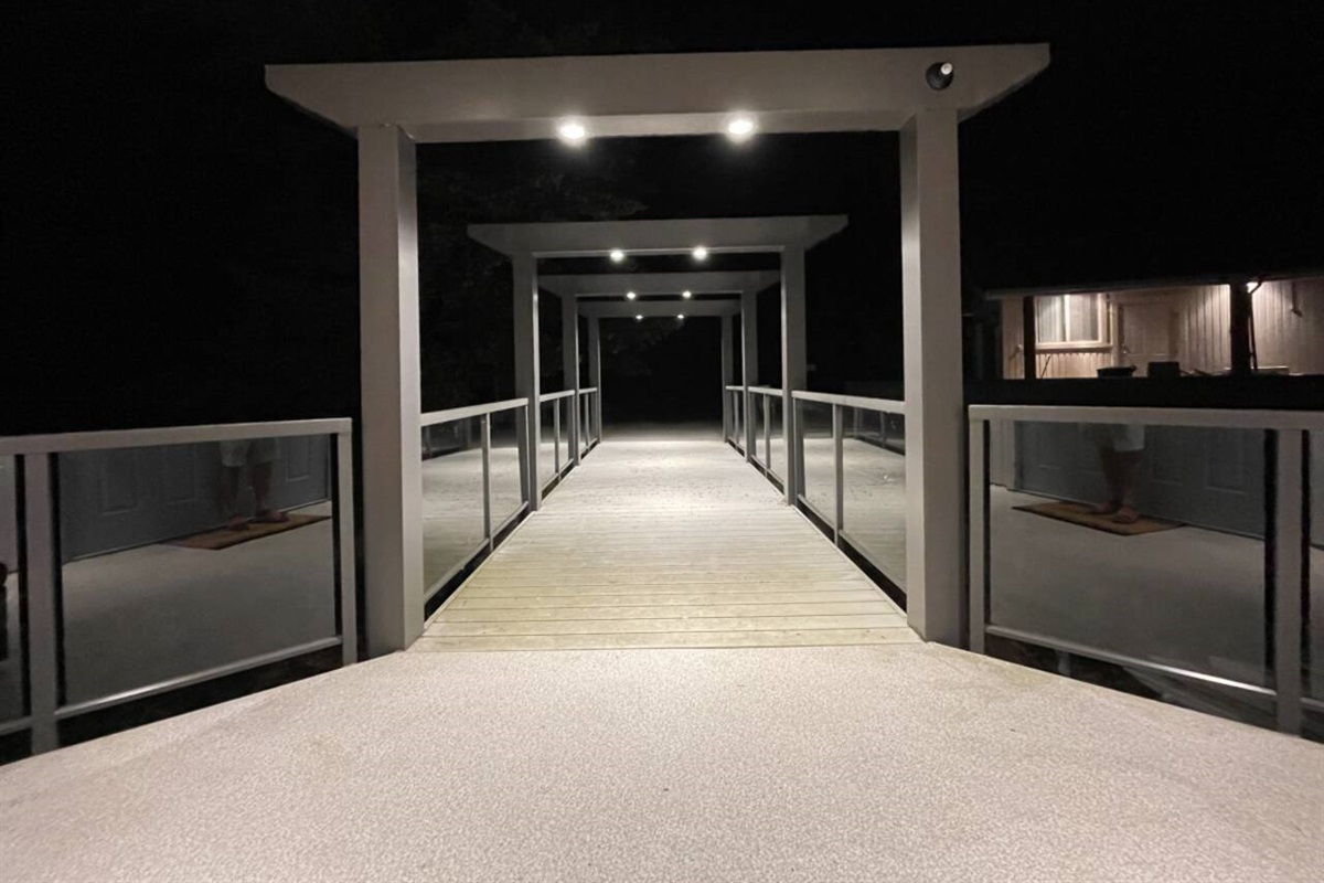 Path To Entrance Lit At Night