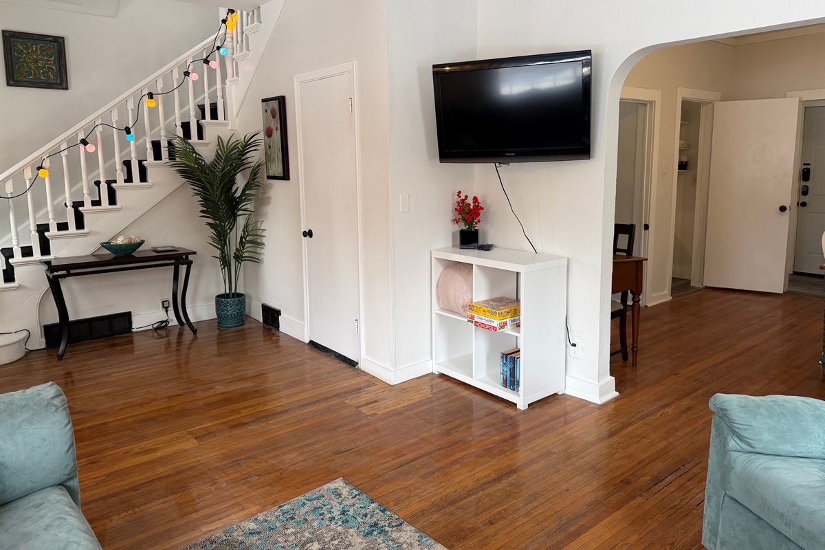 The Roku-enabled TV offers access to all your own streaming services.