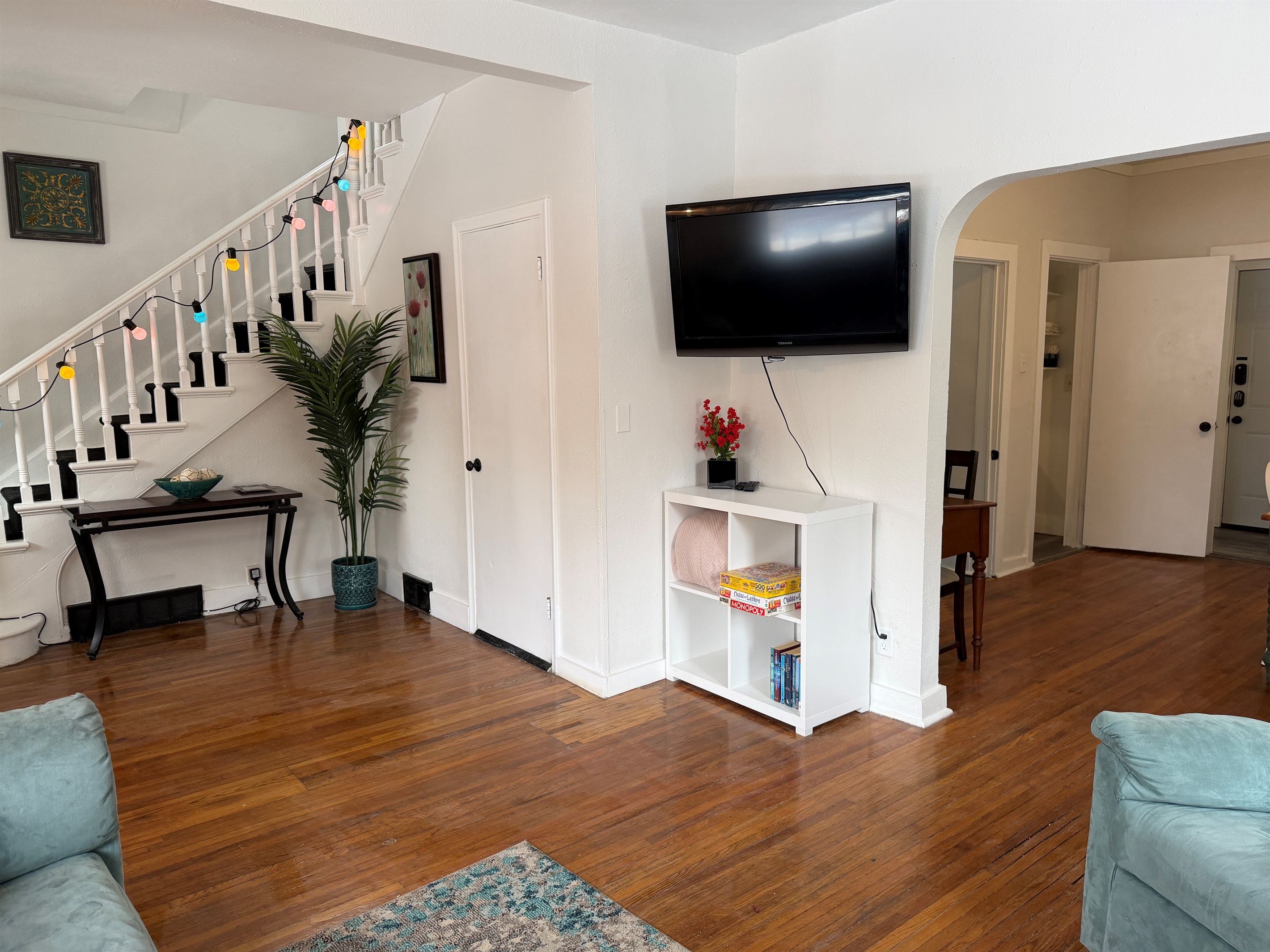 The Roku-enabled TV offers access to all your own streaming services.