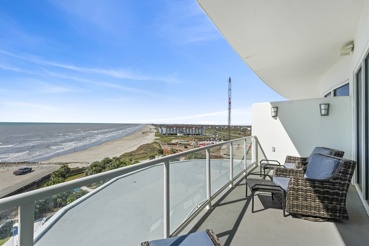 Best views looking down the beach and seawall!