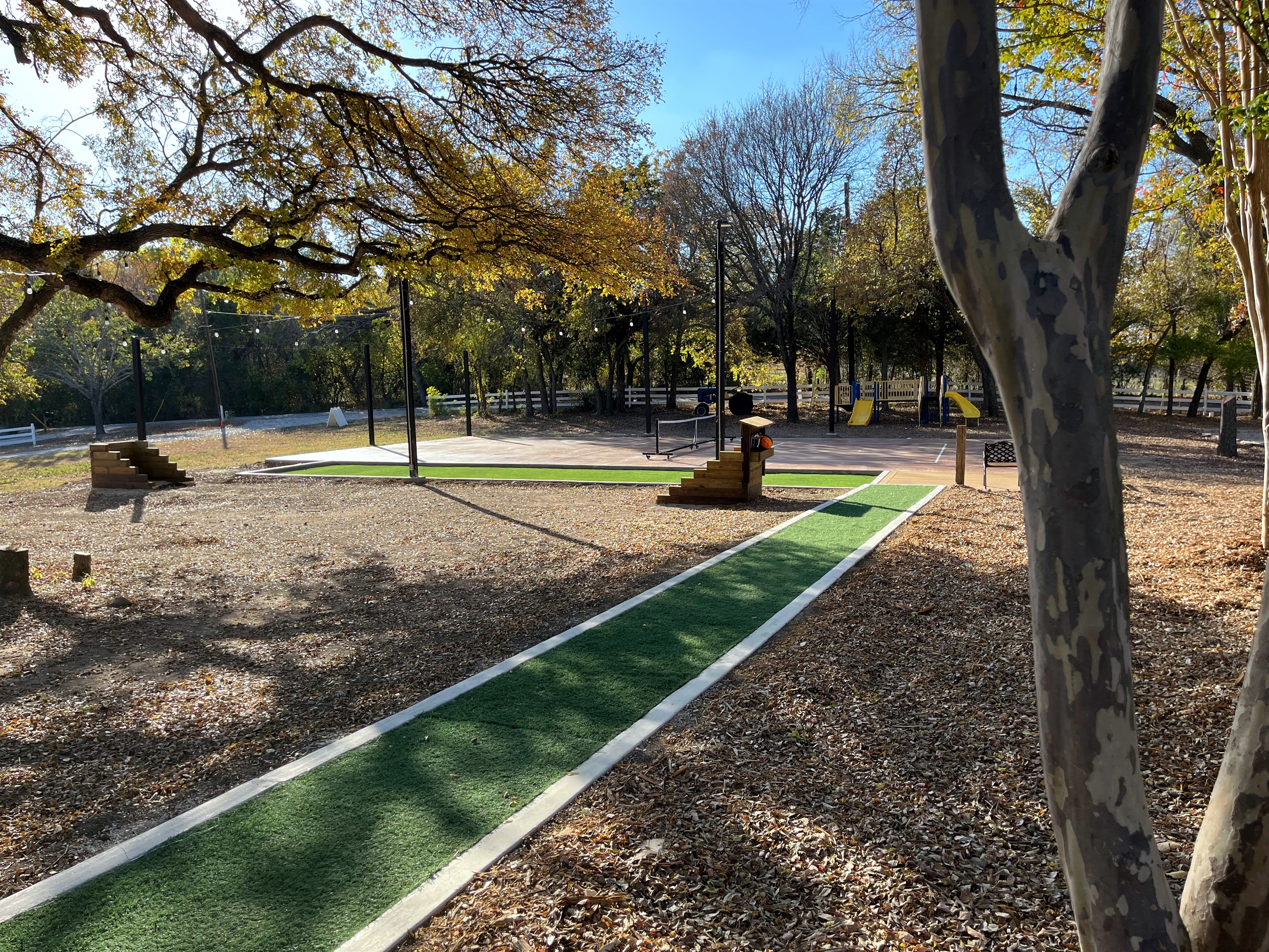 Multiple outdoor game options keep everyone entertained