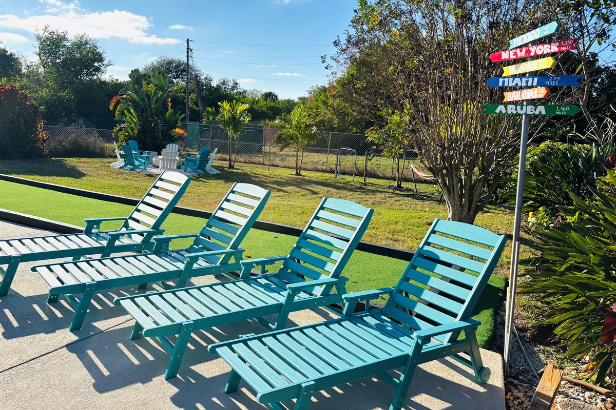 Backyard Chaise Lounges
